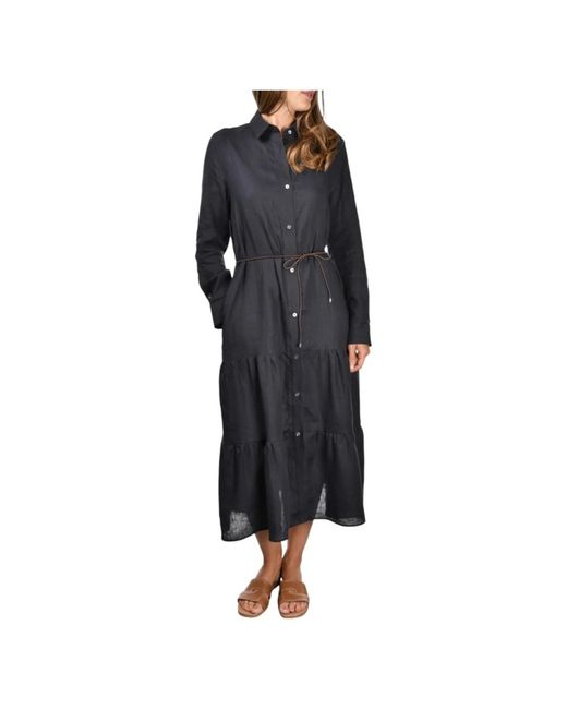 Gran Sasso Black Shirt Dresses