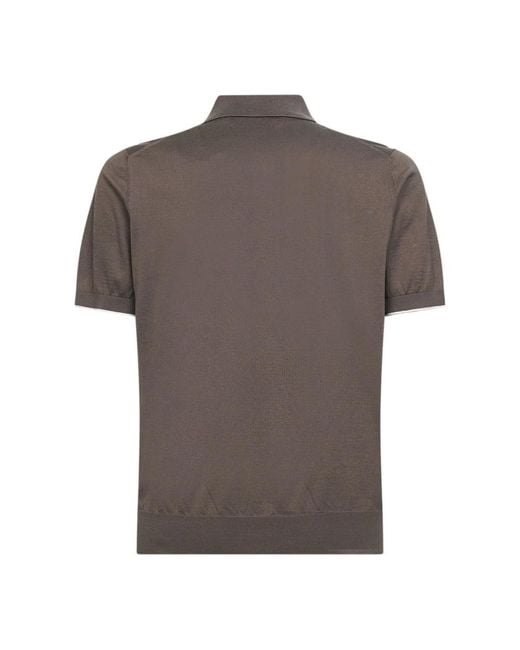 Brunello Cucinelli Gray Polo Shirts for men