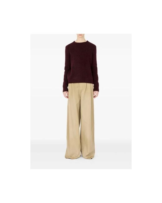 Maison Margiela Purple Round-Neck Knitwear
