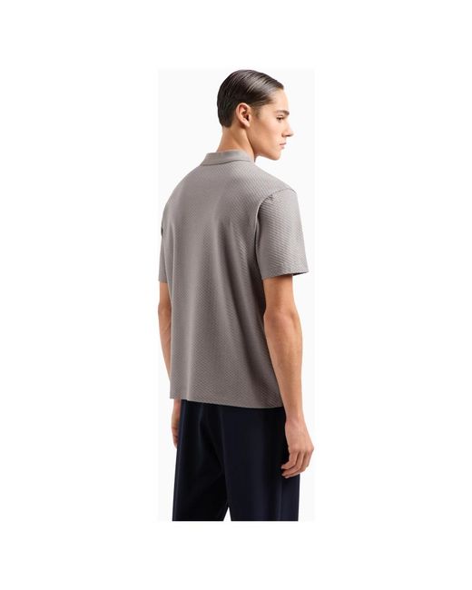 Emporio Armani Gray Polo Shirts for men