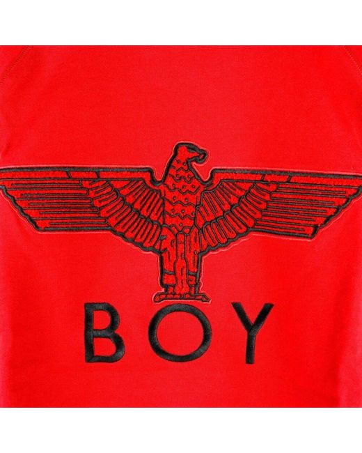 BOY London Adler Applikation Crewneck Sweatshirt Rot/Schwarz in Red für Herren
