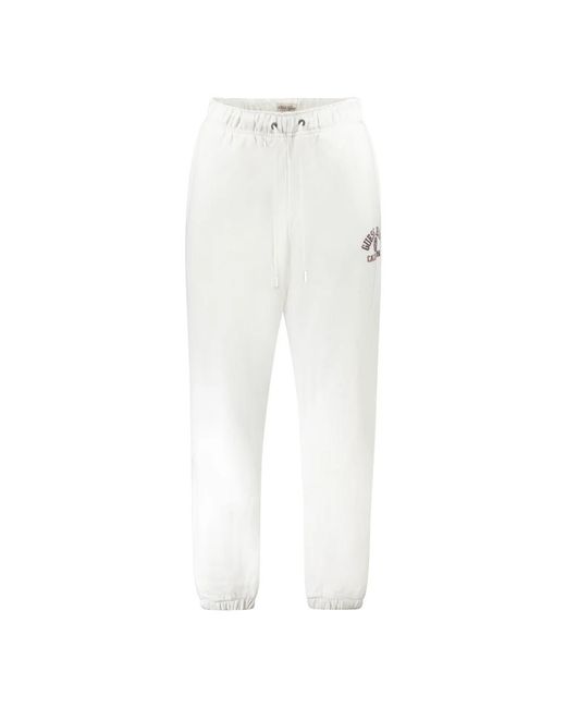 Guess Broeken ,Wit ,Katoen Printed Logo Joggers in het White voor heren