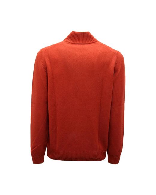 Gran Sasso Red Round-Neck Knitwear for men
