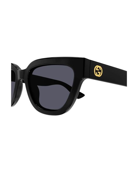 Gucci Black Schwarze sonnenbrille mit zubehör,stylische sonnenbrille schwarz gg1578s,gg1578s 002 sunglasses