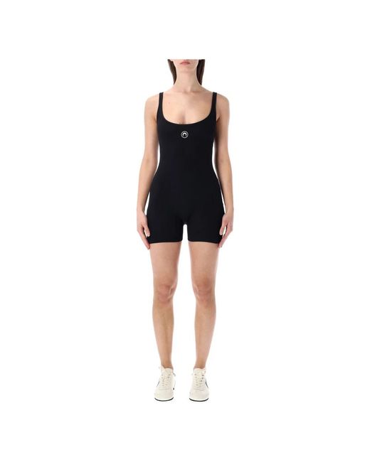 MARINE SERRE Black Playsuits