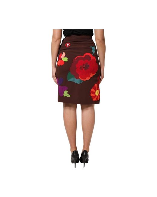 Dolce & Gabbana Red Short Skirts
