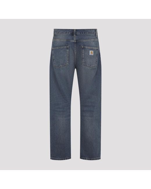Carhartt Blue Straight Fit Jeans for men
