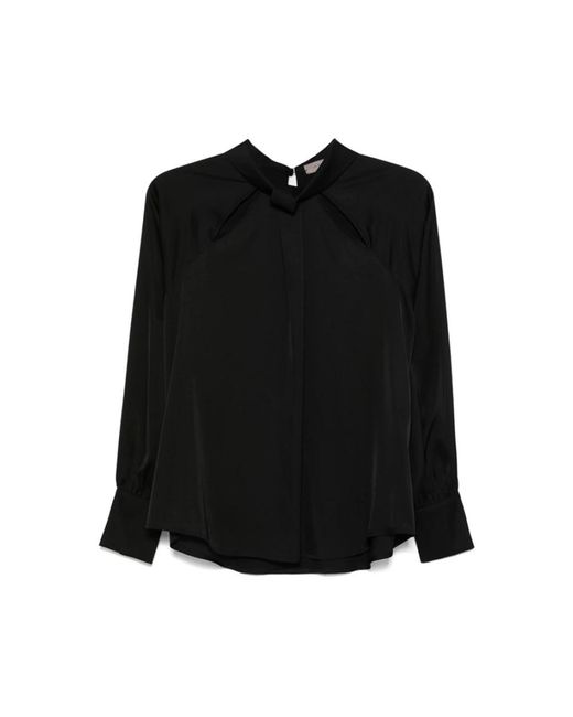 D.exterior Black Blouses
