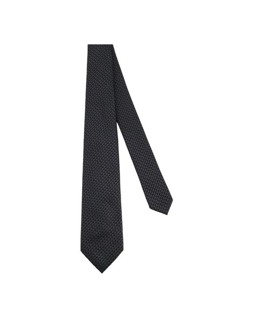 Kiton Seidenkrawatte Mit Mikromuster in Black für Herren