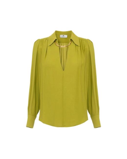 Elisabetta Franchi Green Blouses
