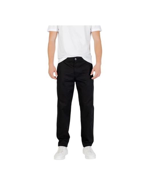 ARMANI EXCHANGE Black Straight Trousers for men