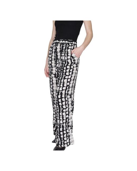 Trousers > wide trousers Jacqueline De Yong en coloris Black