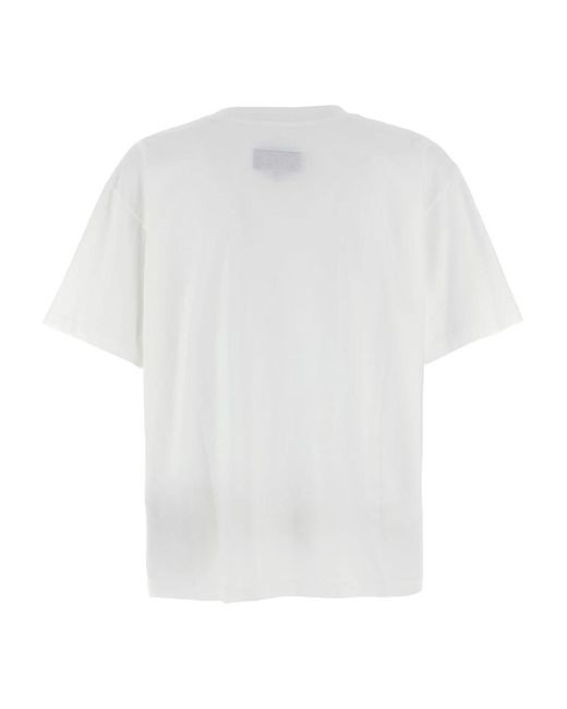 MM6 by Maison Margiela Cotton T-Shirt in het White voor heren