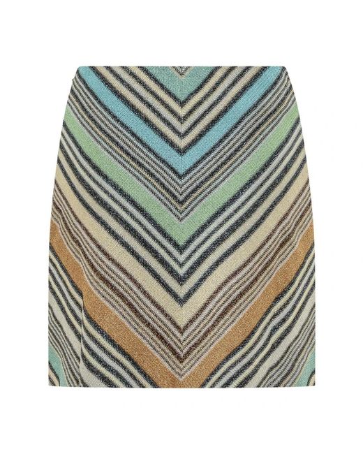 Missoni Geometric Pattern Mini Skirt in het Gray