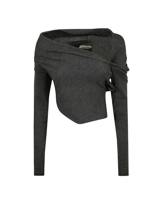 V-Neck Knitwear Alberta Ferretti en coloris Gray