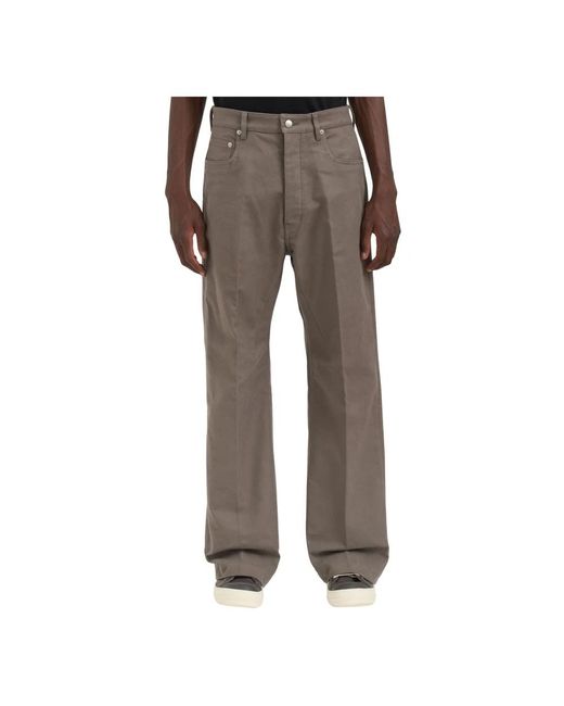 Wide Trousers di Rick Owens in Gray da Uomo