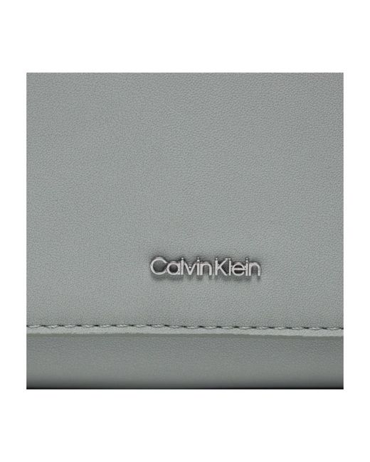 Calvin Klein Gray Pu-leder schultertasche - modell: schultertasche
