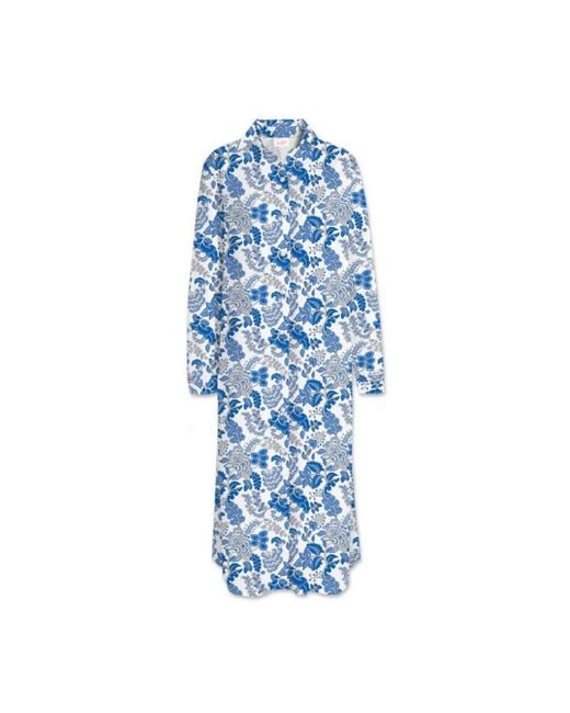 Mc2 Saint Barth Blue Shirt Dresses