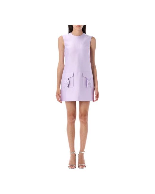 Self-Portrait Purple Short Dresses