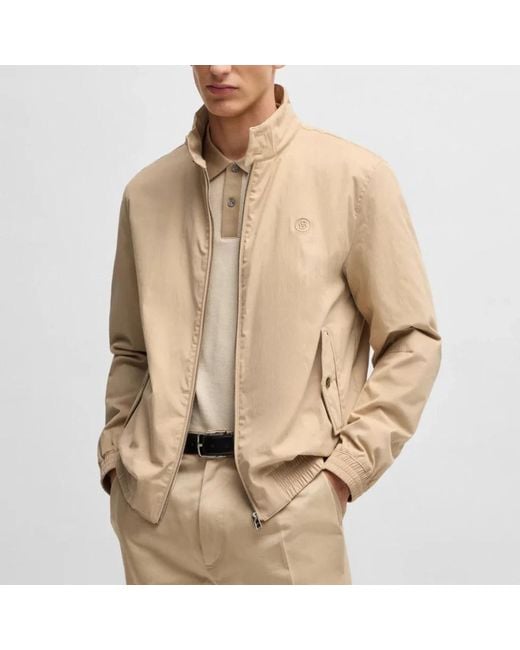 Boss Double B Monogram Bomberjack in het Natural voor heren