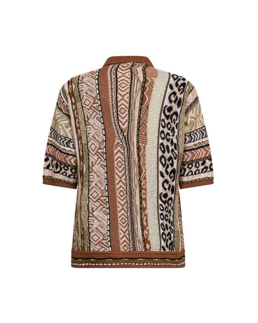 Laneus Patterned Pocket Shirt in het Brown voor heren