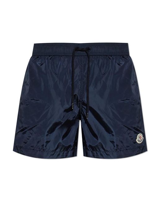 Moncler Badmode ,Blauw ,Logo Zwemshorts in het Blue voor heren