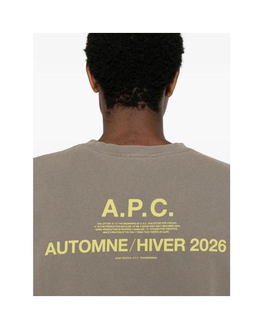 A.P.C. T-Hemden in het Gray voor heren