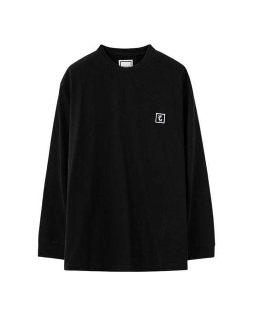 Wooyoungmi Black Long Sleeve T-Shirts for men
