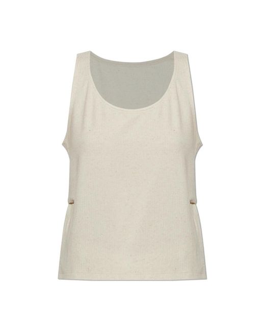 Rethinkit Studios Tops ,Wol Ribgebreide Top in het Natural