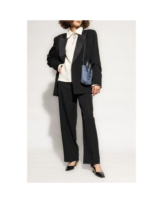 J.W. Anderson Black Wollhose mit bügelfalte