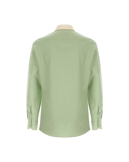 Fendi Contrast Collar Shirt in het Green voor heren