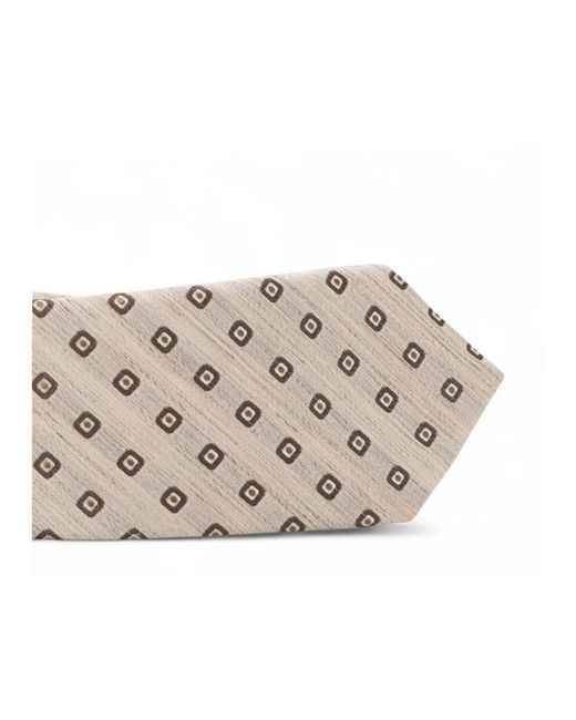 Canali Tile Micro Print Tie in Gray für Herren