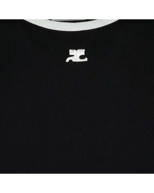 Courreges Black T-Shirts for men