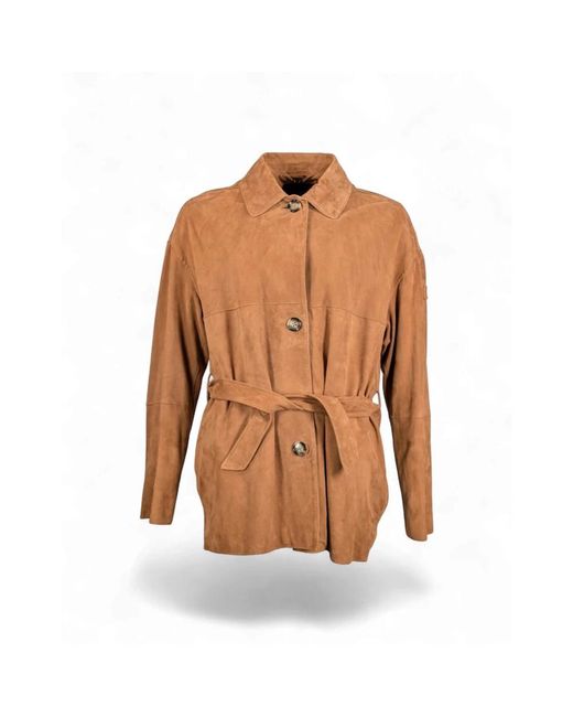 Peuterey Machuca Suede Jacket in het Brown