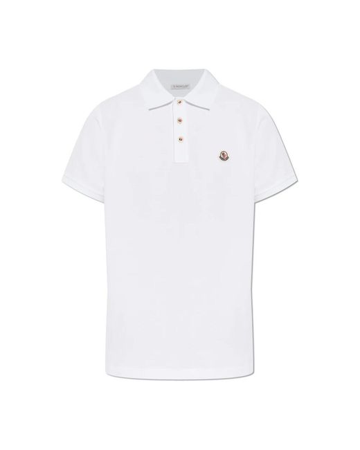 Moncler White Polo Shirts for men