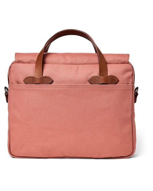 Filson Pink Robuste Twill Leder Aktentasche