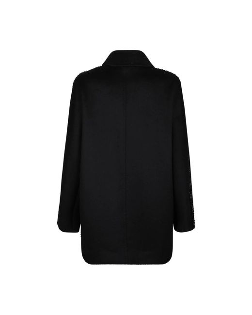 Max Mara Black Double-Breasted Coats