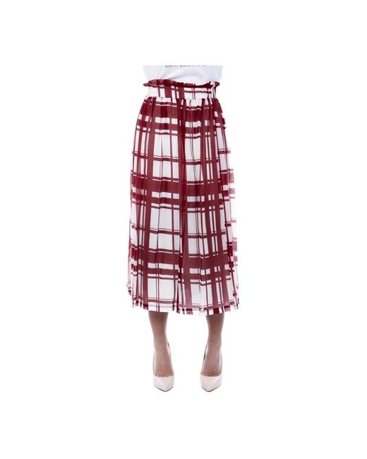 Midi Skirts Alpha Studio en coloris Red