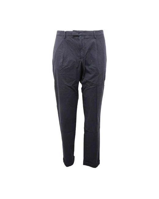 BRIGLIA Nadelstreifen Hose Slim Fit Made in Blue für Herren