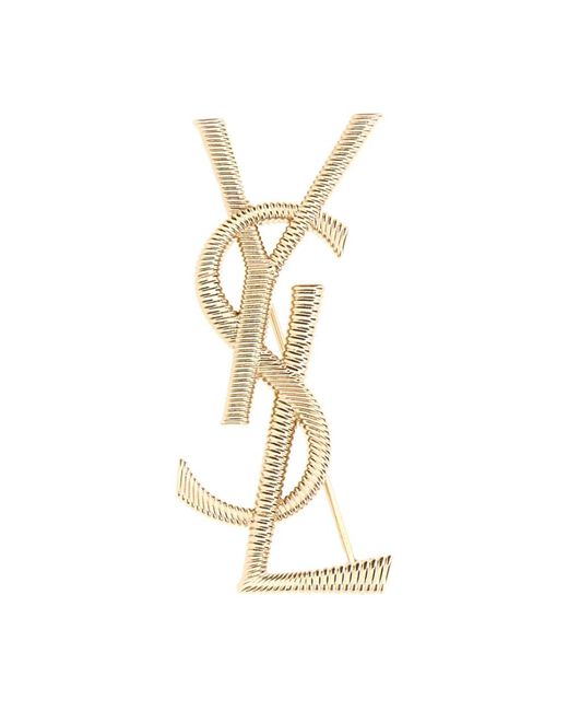 Brooches Saint Laurent de color Metallic