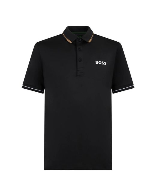 HUGO Black Polo Shirts for men