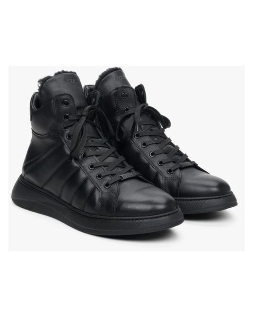 ESTRO Black Winter Boots for men