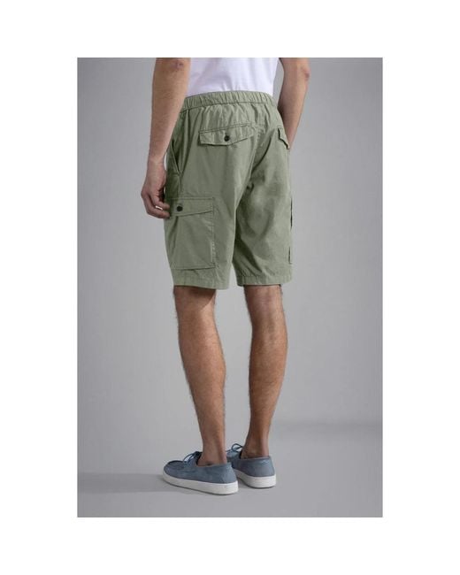 Paul & Shark Green Casual Shorts for men
