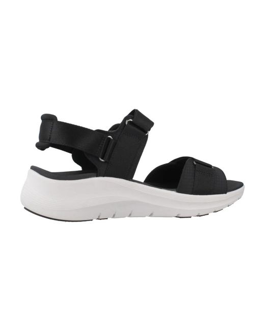Skechers Black Flat Sandals
