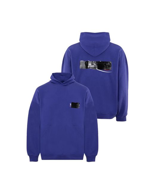Balenciaga Oversize hoodie in Blue für Herren