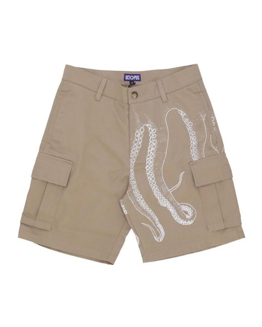 Octopus Gray Casual Shorts for men