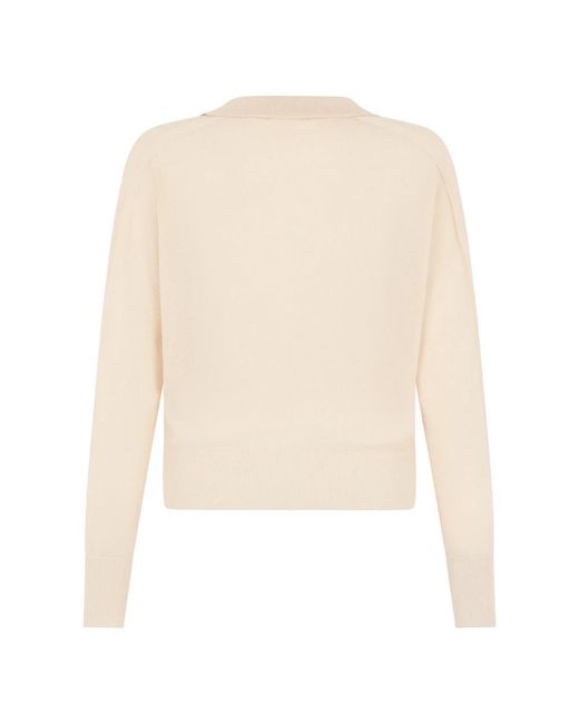 Alpha Studio White V-Neck Knitwear
