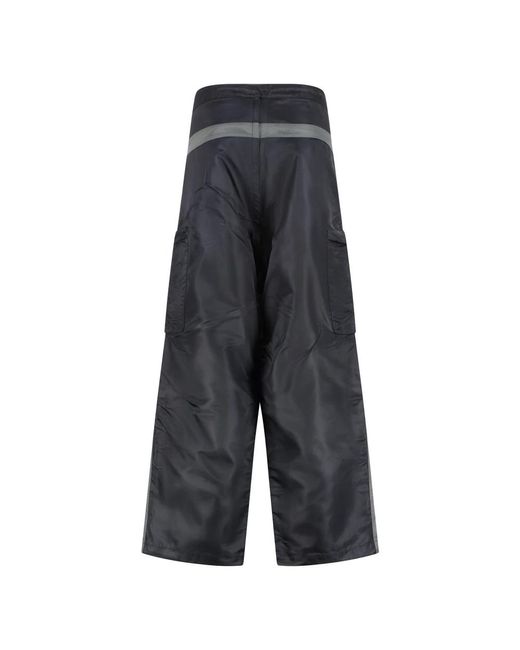 Random Identities Gray Wide Trousers for men