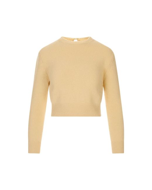 Jil Sander Natural Round-Neck Knitwear