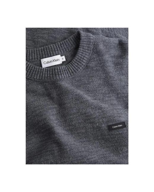 Calvin Klein Winter slub pullover in Gray für Herren